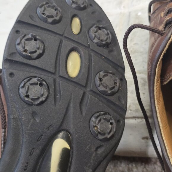 Vintage Used Nike Golf Shoes Leather Brown Mens Size 8.5 - Picture 9 of 13